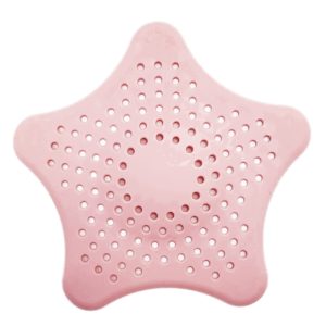 Sita Steluta cu ventuze CCmax din Silicon pentru Scurgere Sifon Chiuveta, Cada, Baie sau Bucatarie, Protectie Infundare, Roz
