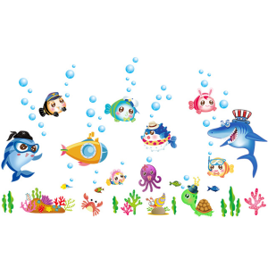 Sticker Decorativ Autoadeziv CCmax, Fauna si Flora Subacvatica, 1230x750 mm