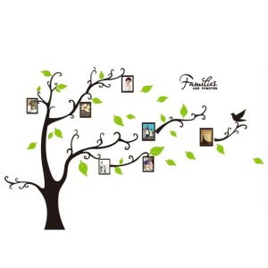Sticker Decorativ Autoadeziv CCmax, Copac cu 7 Rame Foto, Negru, 1050x1600 mm