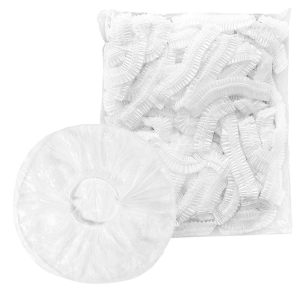 Set 100 Huse/Capace/Folie pentru boluri si alimente, 8 - 20 cm, Transparente din PVC cu elastic Alb, Universale, CCmax